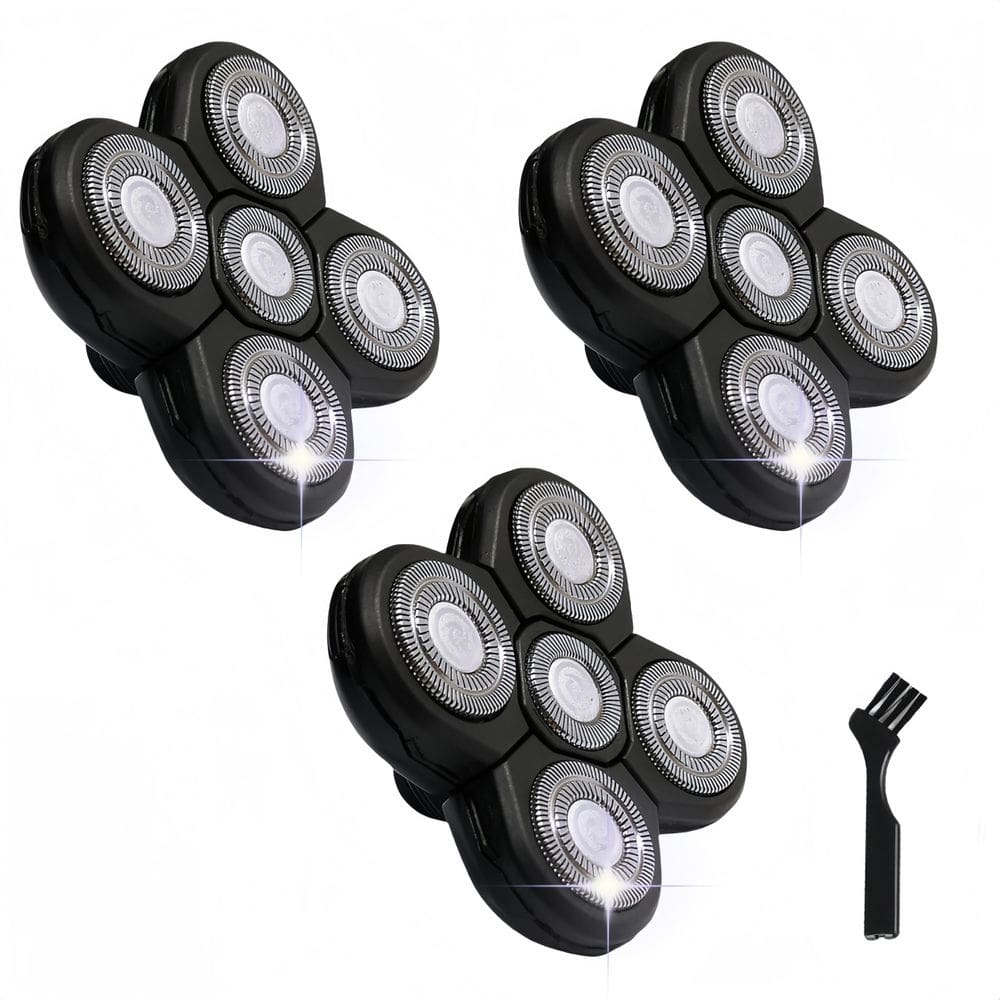 Pacote com 3 lâminas de reposição para o kit de barbeador de cabeça MAEATHOO