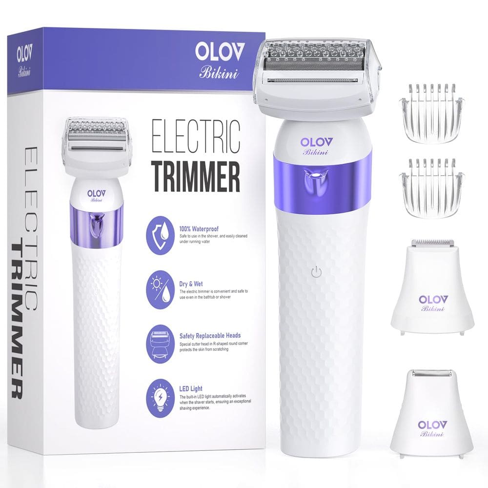 Aparador de biquíni OLOV BIKINI Barbeador elétrico para mulheres roxo