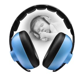 Fones de ouvido com cancelamento de ruído BBTKCARE para bebês 3M-3Y (azuis)