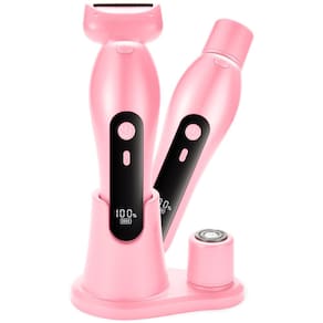Barbeador elétrico Haosens para mulheres recarregável - rosa