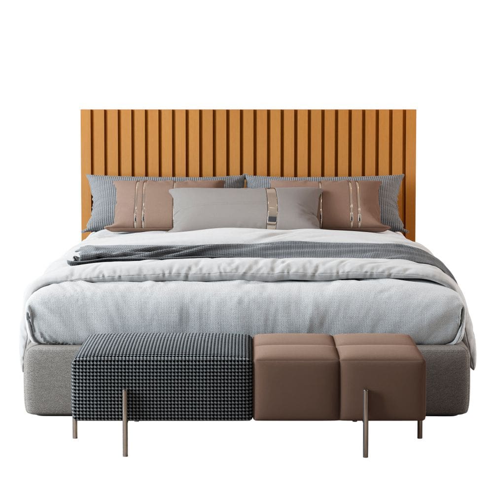 Cabeceira Ripada Para Cama Box Casal Padrão Queen