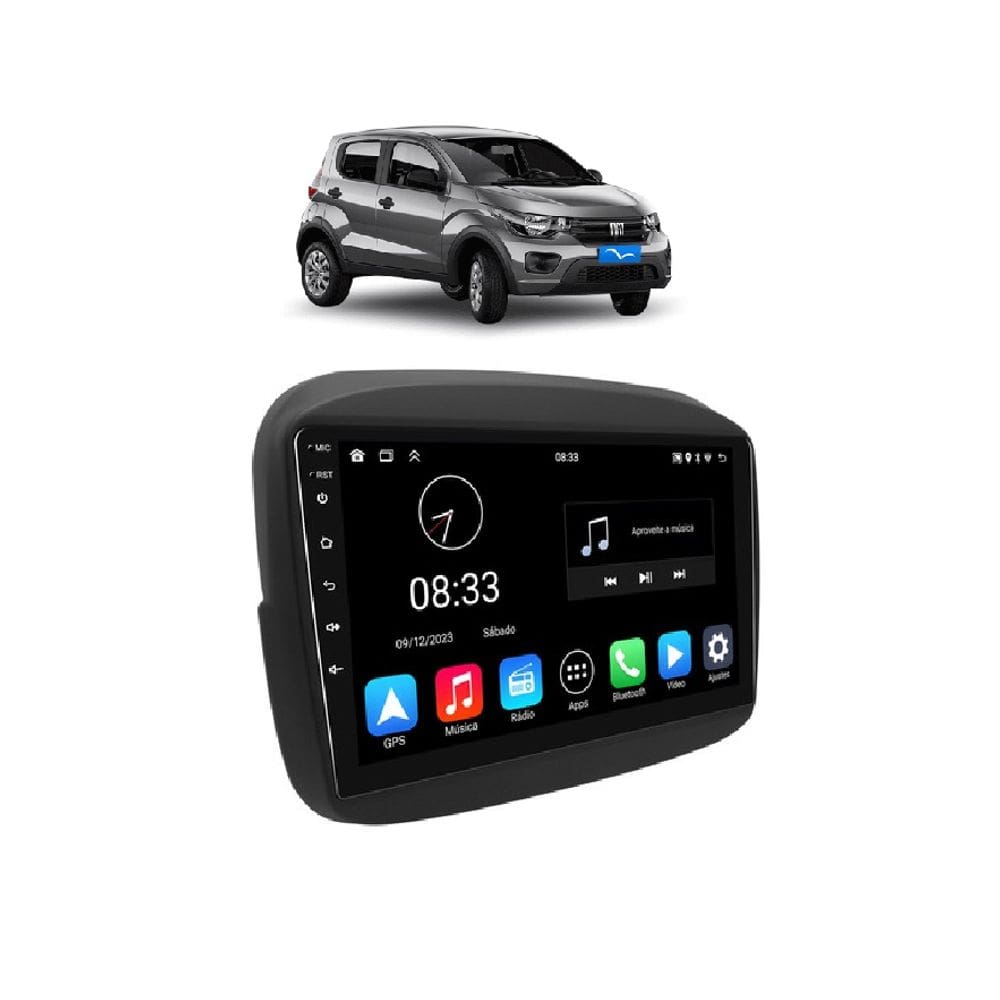 Kit Multimídia Mobi 9 Pol Android Carplay Gps 2/32GB - 915BR ROADSTAR