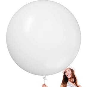 Balloon PartyWoo White 36 cm fosco para guirlanda, 4 peças