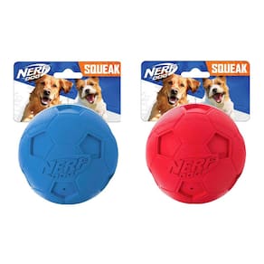 Bola de futebol para cães Toy Nerf Dog com guincho interativo de 2,5 polegadas