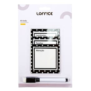 Ímã Anotação 3 unidades com Marcador 15x19.5cm CV244896 Loffice