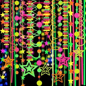 Artigos e decorações de néon para festas Garland UV Neon Paper
