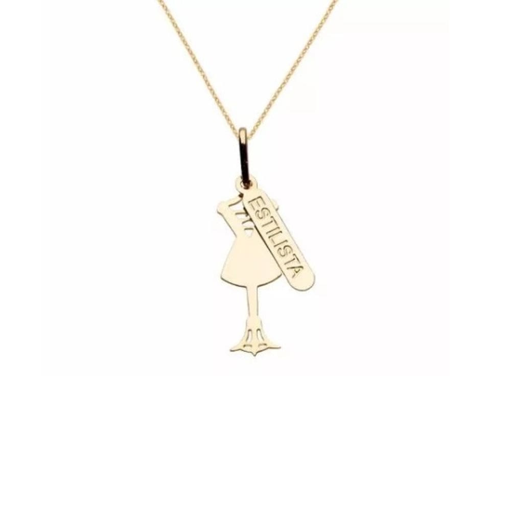 Colar Cordão Estilista Moda Folheado 18k