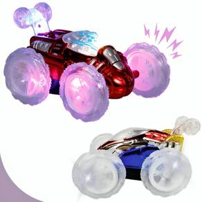 Carrinho Controle Luz Led Gira 360 Infantil