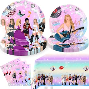 Conjunto de decorações de festa milomelo 81 unidades para 20 convidados com pratos
