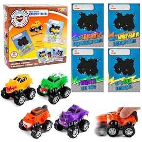 Pacote de 16 brinquedos Monster Truck JOYIN para o Dia dos Namorados com vales-presente