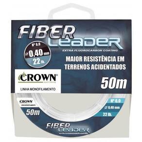 Linha Crown Fiber Leader Fluorocarbon 0,40mm 22lb 50m