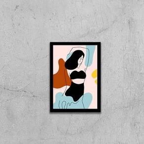 Quadro Figurativo Série Mulher Verão 24X18Cm