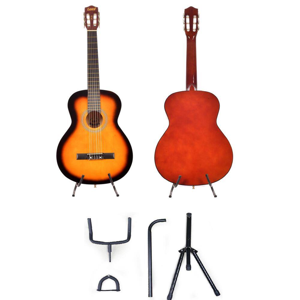 Violão Land Acustico Nylon Sunburst Ln-39 Sb+Suporte De Chão