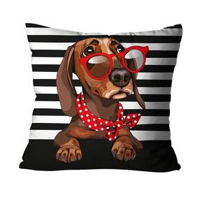 Capa Para Almofada Mdecore Pets 45x45cm - Dachshund P