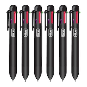 Caixa Caneta Esferográfica Rc6 Cores Tilibra - 0.7mm C- 6 Unidades Preto