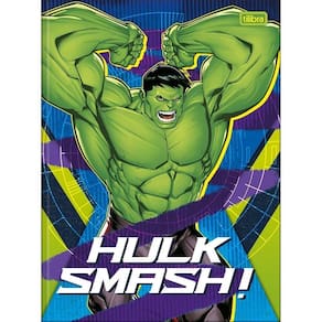 Caderno Universitário Hulk Tilibra Capa Dura Brochura - 80 Folhas Hulk Smarsh