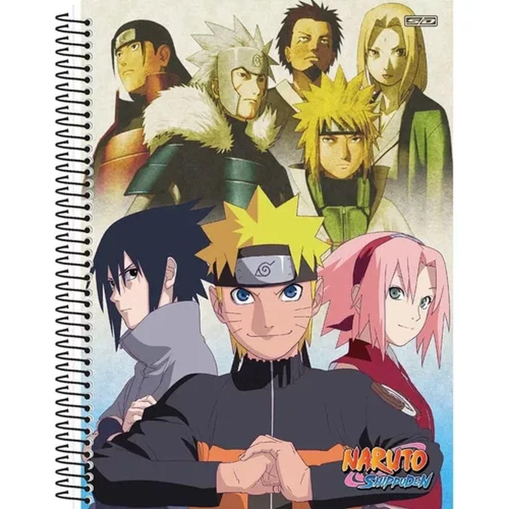 Caderno Univ. 10 Mat. 160 fls Naruto Capa 5 - São Domingos