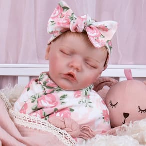 Vinil realista de corpo inteiro Reborn Baby Doll Aori de 45 cm com conjunto