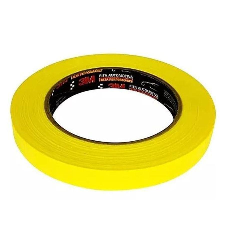 Fita Crepe Amarela 18x40m - 3m Premium