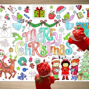 Pôster para colorir SICOHOME Christmas Giant 35x54 para crianças