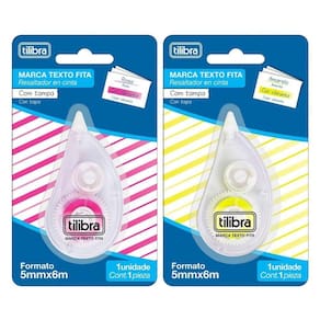 Kit Marca Texto Em Fita Tilibra - 5mmx6m C- 2 Unidades