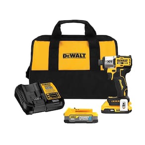 Controlador de impacto DEWALT 20V MAX sem fio de 3 velocidades com bateria