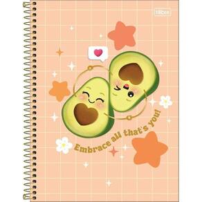 Caderno Universitário Abacute Tilibra Capa Dura Espiral - 1 Matéria 80 Folhas Laranja