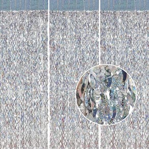 Cortina de franja CYLMFC Tinsel Backdrop, 1 m x 2 m, prata, pacote com 3