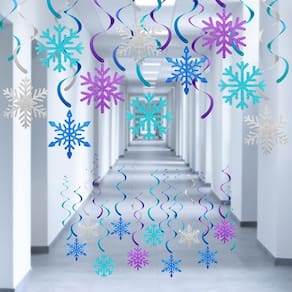 Decorações em espiral suspensas em flocos de neve PADELO Winter, 20 unidades