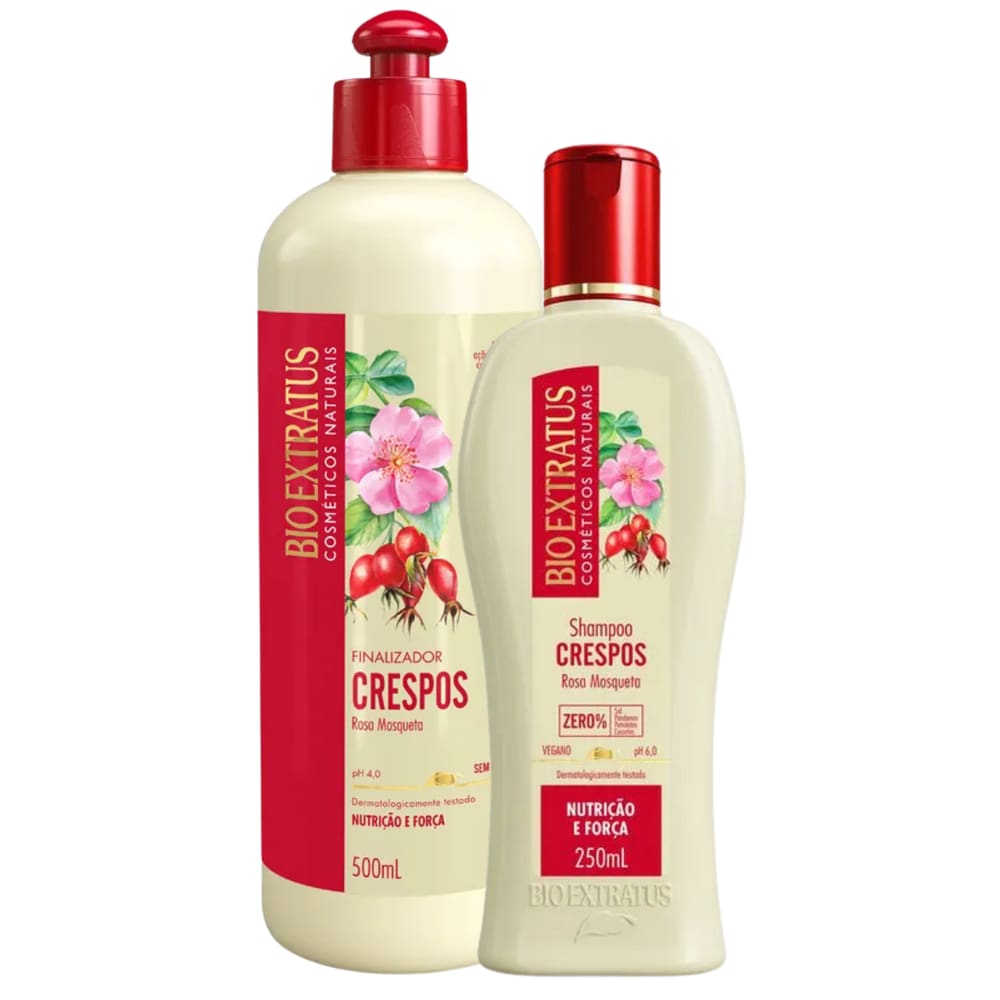 Kit Bio Extratus Crespos Shampoo 250ml + Finalizador 500ml
