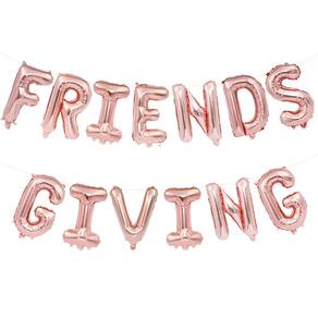 Balões pendurados com decorações de banner Tedercle FRIENDSGIVING