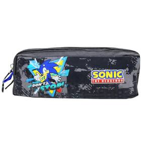 Estojo Escolar Infantil Duplo Sonic Dont Stop Pacific