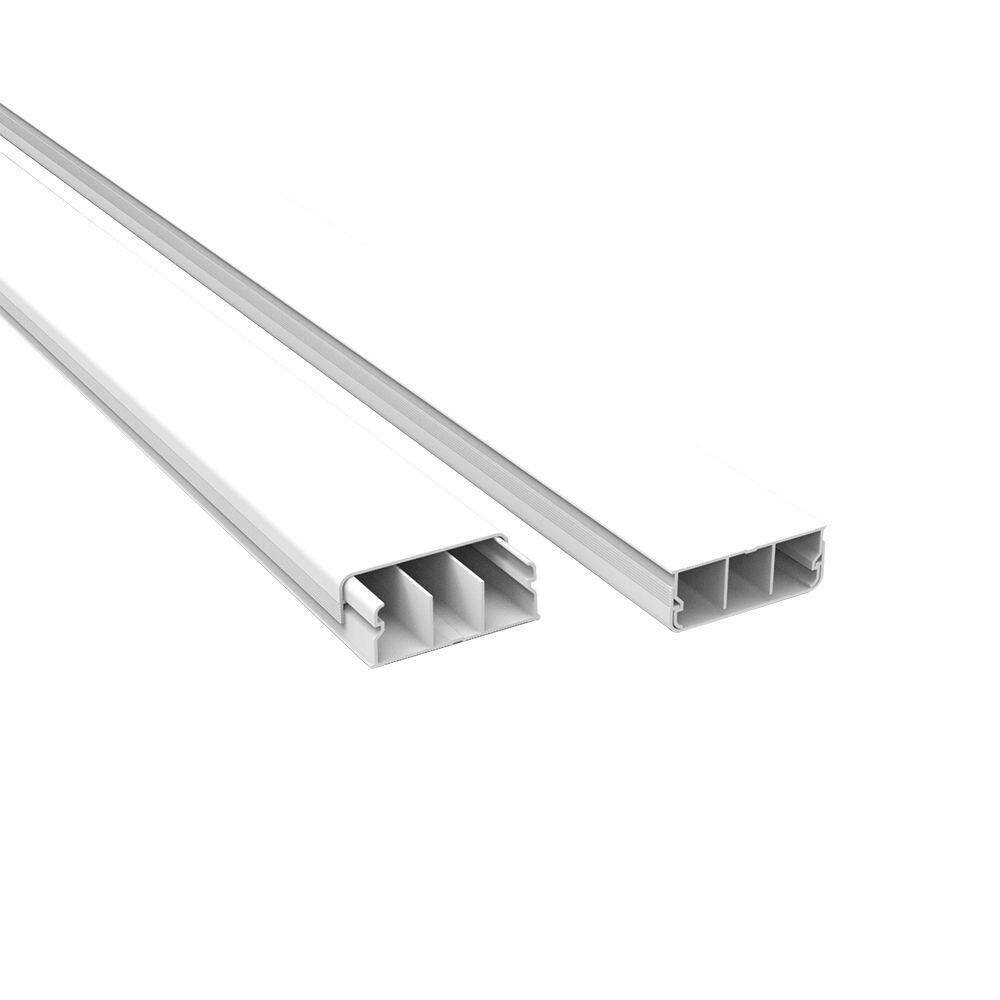 Canaleta 40x15x2000 Enerbras Branca Sem Dupla Face Com Divisao