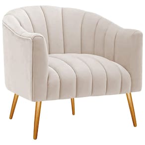 Poltrona Decorativa Sala De Estar Recepção Senna Linho - Adj Decor Cor