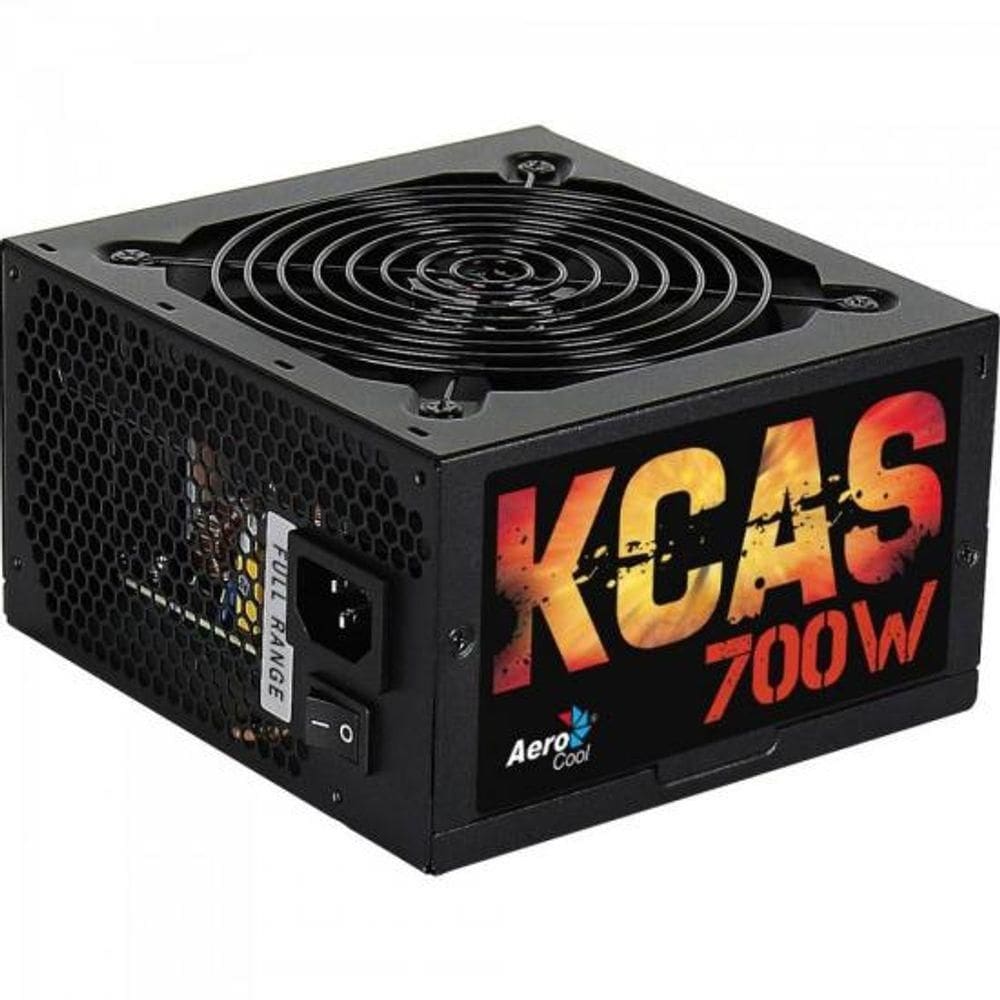 Fonte Atx S-cabo 700w Kcas En53381 Preto Aerocool