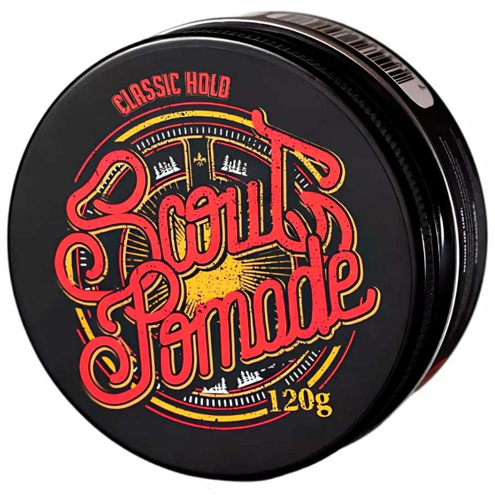 Scout Pomade Classic Hold 120g - Efeito Brilho e Média Fixação
