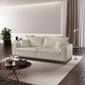 Sofá Matrix 02 Módulos De 90cm B25cm Meu Sofá Online A302 Linho Branco