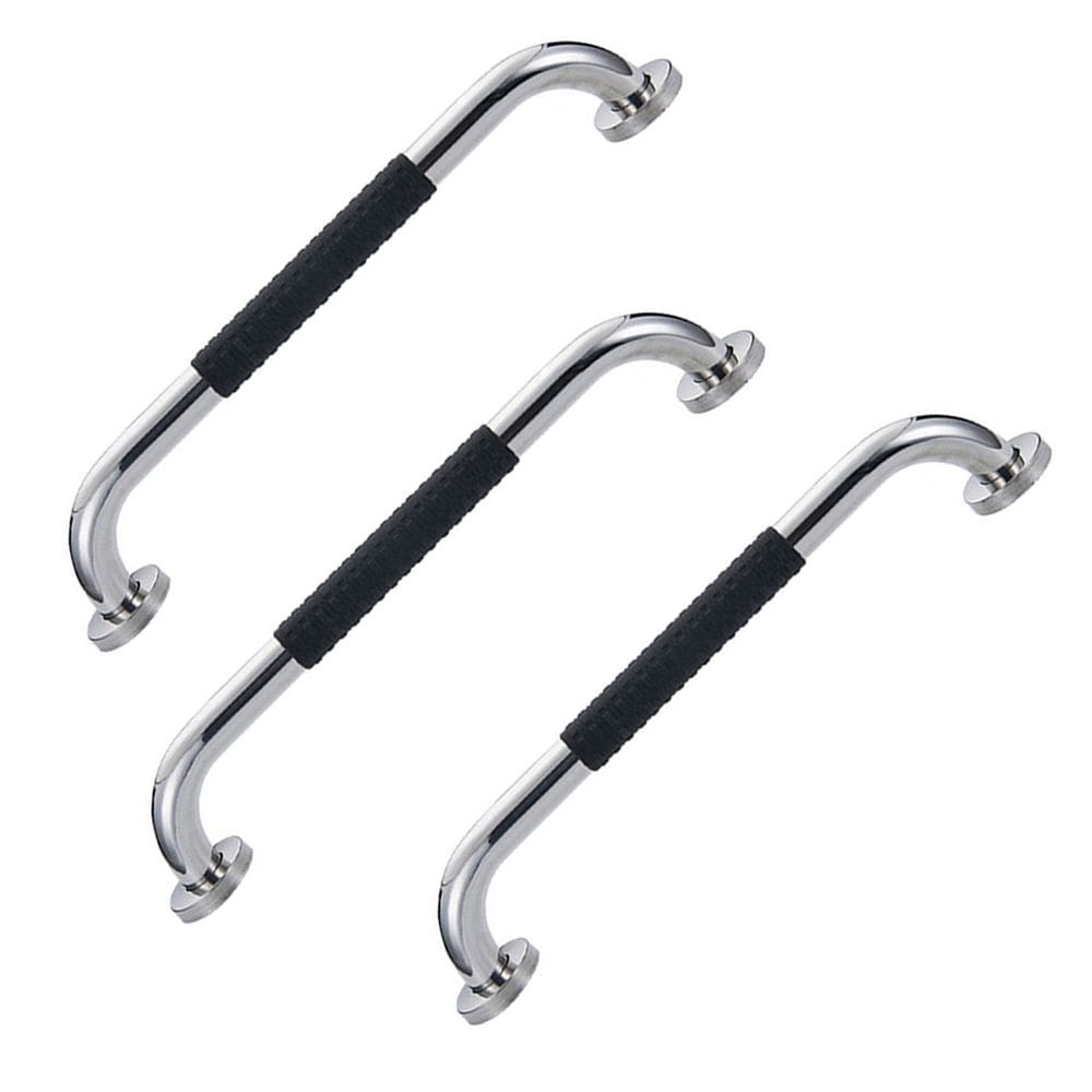 Barra de Apoio Inox 60cm Suporte Antiderrapante Kit 3 unidades Idoso Cadeirante Gestante Criança Banheiro Segurança Acessibilidade