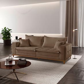 Sofá Matrix 02 Módulos De 100cm B25cm Meu Sofá Online B016 Veludo Marrom