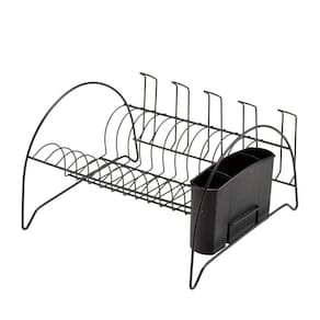 Escorredor Fan Com Porta Copos E Talheres Black