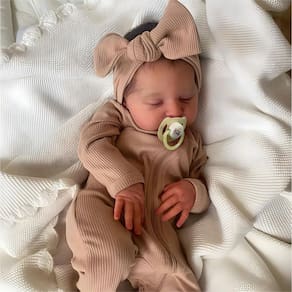 Boneca Reborn Baby Doll JIZHI 45 cm de vinil macio realista para meninas com mais de 3 anos