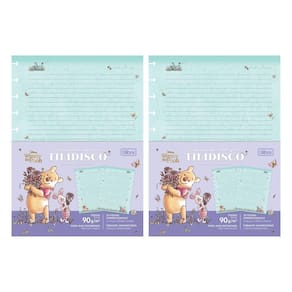 Kit C- 2 Refil Tilidisco Universitário Pooh Tilibra - 90g 50 Folhas