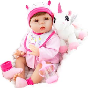 Boneca Reborn Milidool Reborn 55 cm com acessórios para meninas