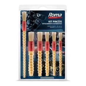 Kit Pinceis Detalhamento Automotivo - Roma Premium