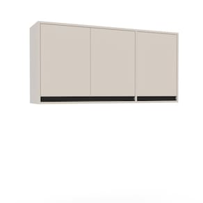 Armário Aéreo 3 Portas Creme Koya 29cm x 120cm Creme