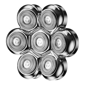 Cabeça de barbear de reposição Wyklaus 7-Blade Floating para barbeadores rotativos