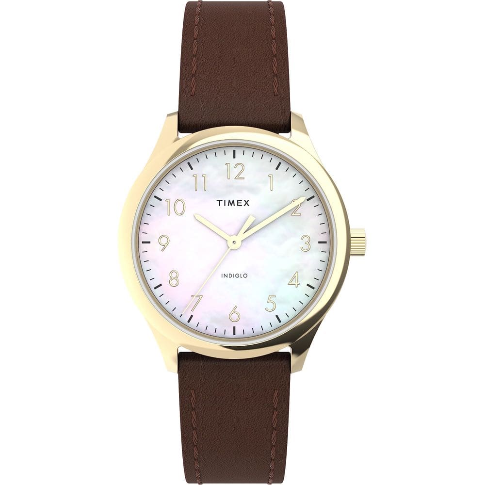 Relógio Timex Modern Easy Reader 32 mm com pulseira marrom para mulher