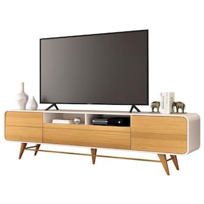 Rack Bancada para Sala Época Off White Cinamomo - HB Móveis