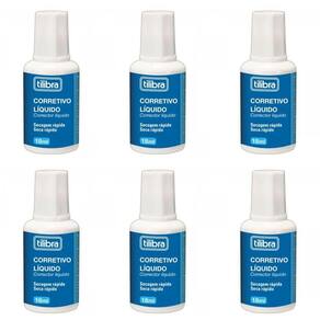 Kit Corretivo Liquido Tilibra - 18ml C- 6 Unidades