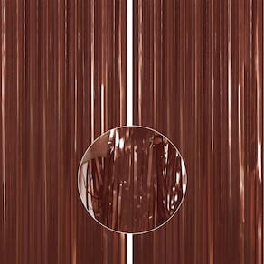 Cortina de alumínio PartyWoo Metallic Brown Tinsel 2 peças 100x200cm
